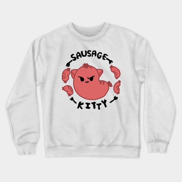 Sausage Kitty Crewneck Sweatshirt by LLamaKingdom